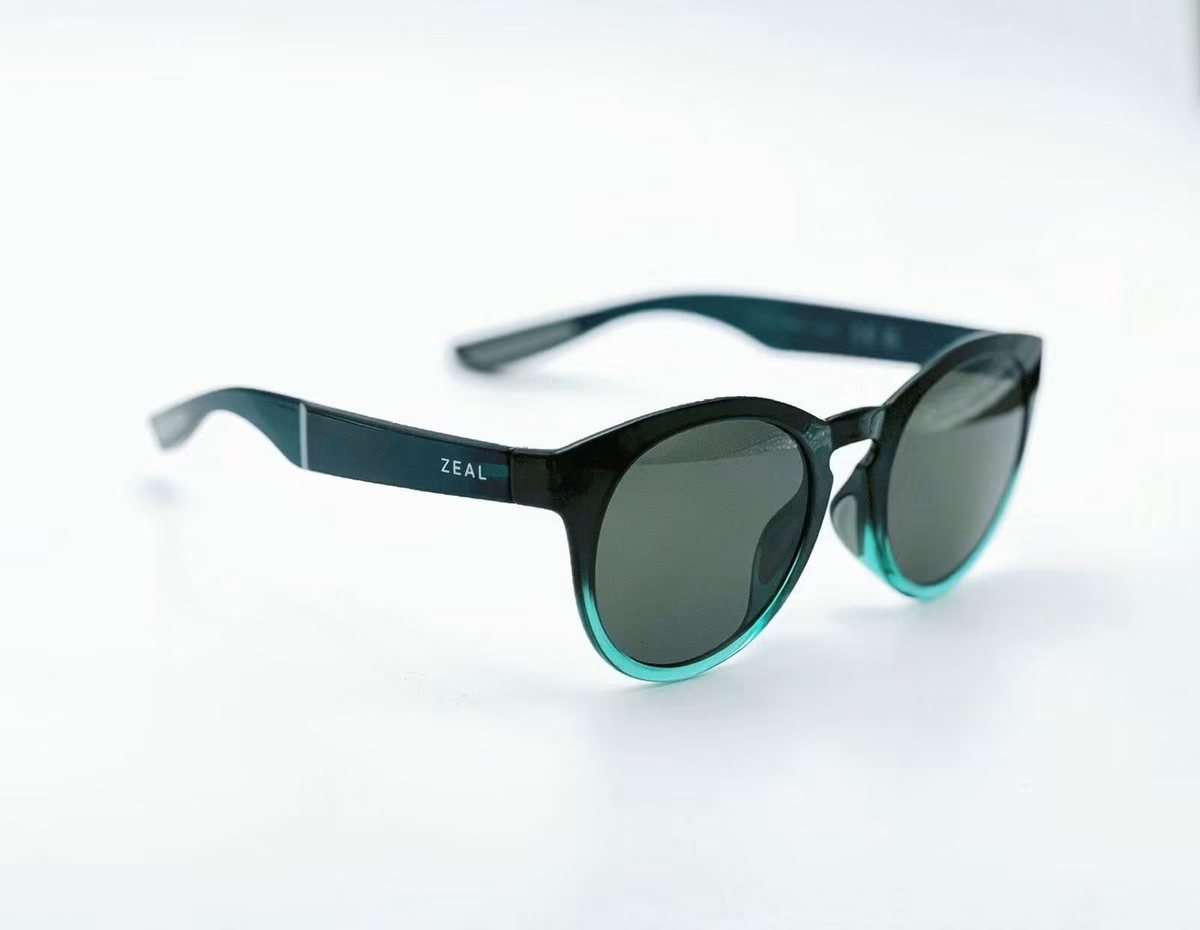Lentes de sol Zeal redondos verde azulado
