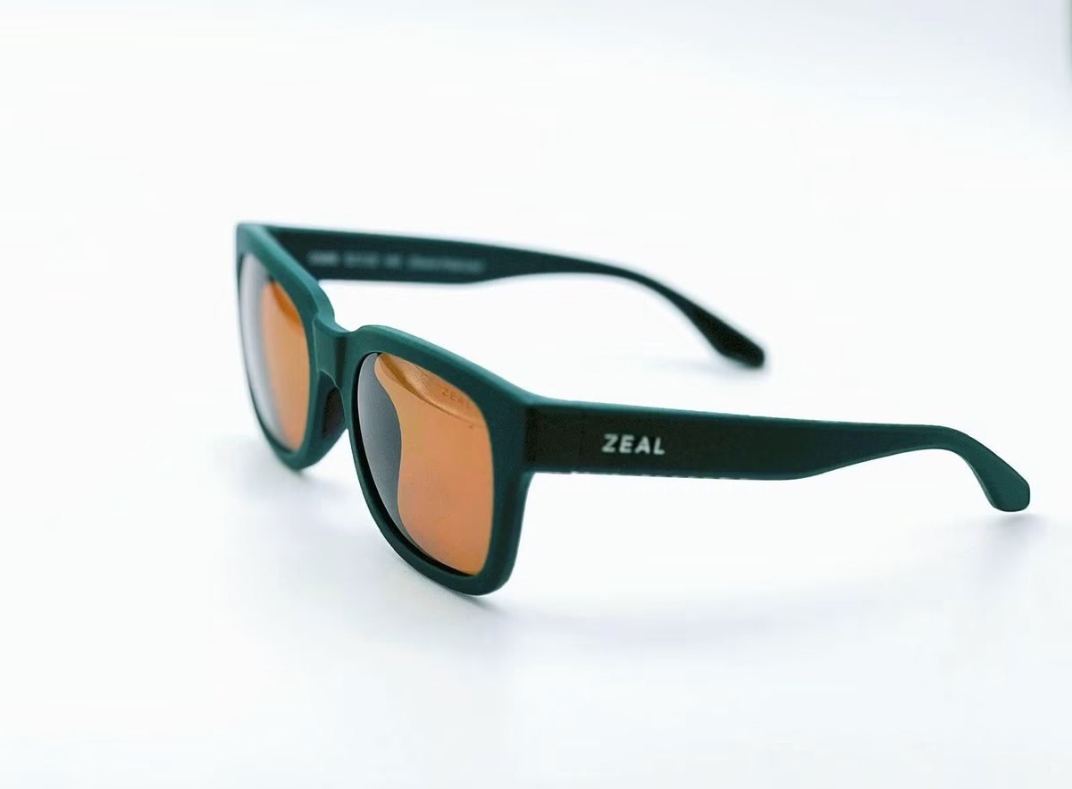 Lentes de sol Zeal verdes con lente naranja